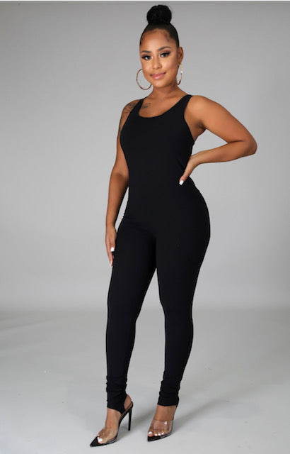 Laidback Black Jumpsuit