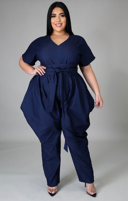 Not Interested Denim Jumpsuit