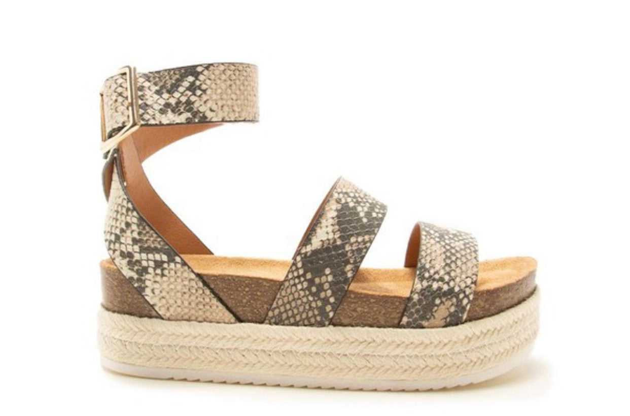 Snake Platform Sandals