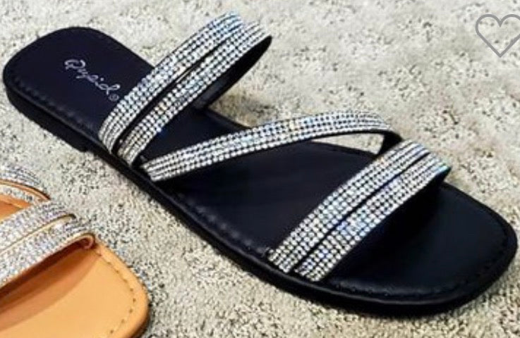 Rhinestone Strappy Sandals